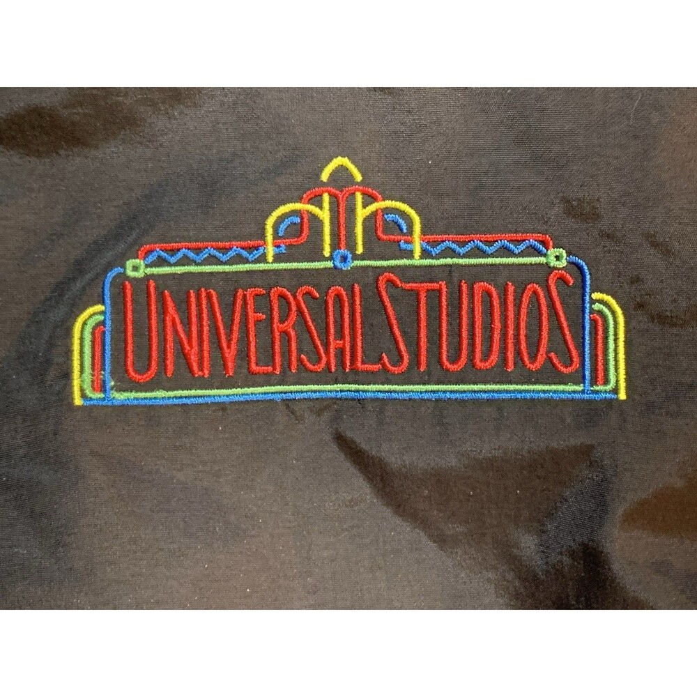 Universal Studios Hooded Windbreaker Jacket Embroidered Colorblock Unisex Medium